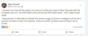 Public Reactions to Taylor Rousseau Death